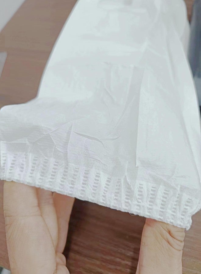 ZMDREAM Hazmat Sleeves Covers Arm Protector with Elasticated Ends White for Painting Tatoo Cleaning Pack of 100 16 inches - Image 4